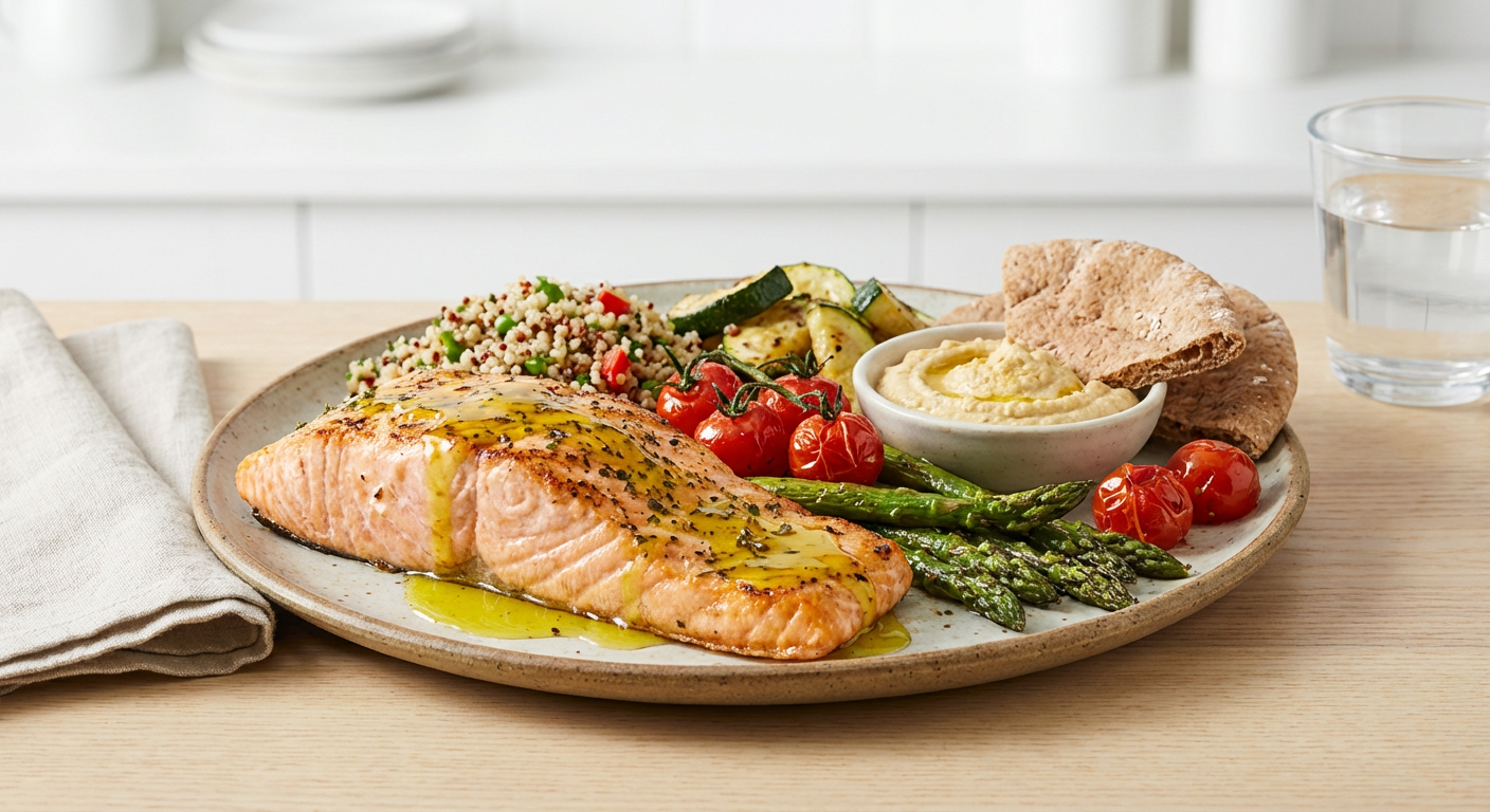 Le repas du régime méditerranéen